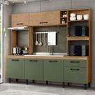 Cozinha Completa Modular Compacta com Torre Quente 6 portas Zoe Cozinha Completa Modular Compacta com Torre Quente 6 portas Zoe
