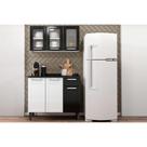 Cozinha Completa Múltipla 2 Peças (Aéreo+Gabinete) Branco/Preto - Bertolini Cozinha Completa Múltipla 2 Peças (Aéreo+Gabinete) Branco/Preto - Bertolini