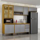 Cozinha Completa Nala Com Cristaleira 4 Peças 9 Portas Mobilihouse
