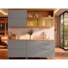Cozinha Completa Nesher 4 Peças Marquesa CZ429 Nature/Verde Cozinha Completa Nesher 4 Peças Marquesa CZ429 Nature/Verde