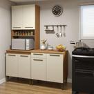 Cozinha Completa Niterói 6 Portas 1 Gaveta Kaiki Móveis Nature Com Off White