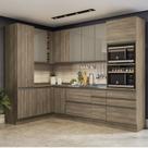 Cozinha Completa Planejada de Canto 1,69x2,88mt 10 peças Linha Maxxi CJ14-120 Kappesberg