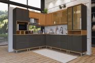 Cozinha completa predilleta isadora modulada 8 pecas 523cm 17 portas 6 gavetas sem tampo noce off