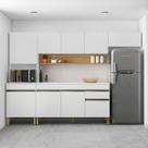 Cozinha Completa Silver 9 Portas 1 Gaveta Supremo/Freijó - Pnr Móveis