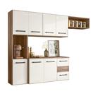 Cozinha Completa Suspensa Juliete 7 Portas Carvalho/Off White Nicioli