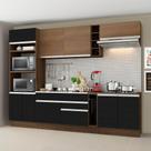 Cozinha Completa Vicenza Preto Rustic Armário Balcão Madesa Cozinha Completa Vicenza Preto Rustic Armário Balcão Madesa