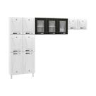 Cozinha De Aço Compacta Clara 3 Peças Cr6153 Branco preto