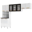 Cozinha de Aço Compacta Telasul Diamante 3Pçs Branco/Preto