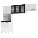Cozinha De Aço Compacta Telasul Diamante 3Pçs Branco/Preto