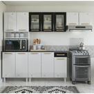Cozinha de Aço Compacta Telasul Diamante 4Pçs C/ Kit Bco/Pto Cozinha de Aço Compacta Telasul Diamante 4Pçs C/ Kit Bco/Pto