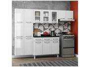 Cozinha de Aço Compacta Topázio 11 Portas 6 Prateleiras Branco - Telasul