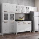 Cozinha De Aço Completa Com Balcão Glass Branco