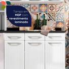 Cozinha De Aço Completa Com Kit Para Micro-ondas Telasul Topázio 4 Peças Branco