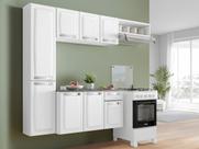 Cozinha de Aço Completa Itatiaia Armário Balcão Paneleiro 8 Portas 1 Gaveta 3 Prateleiras Branco