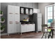 Cozinha de Aço Completa Mirage New 14 Portas 3 Gavetas Branco/Preto - Telasul