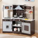 Cozinha de Brinquedo Cantoneira Infantil Costzon Marrom 112x43x93cm