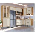 Cozinha de Canto 100% Mdf 8 Peças 14 Portas e Vidro Reflecta 321cm Vicenza Espresso Móveis Cozinha de Canto 100% Mdf 8 Peças 14 Portas e Vidro Reflecta 321cm Vicenza Espresso Móveis