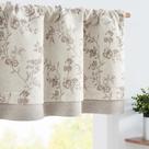 Cozinha de linho Valance jinchan 40 cm Floral Darkening Taupe