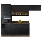 Cozinha Exclusive Completa 4 Peças 7 Portas 3 Gavetas Itatiaia Cor Grafite