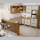 Cozinha Imperatriz Gourmet Canto 09 Peças Ripado em MDF Nesher