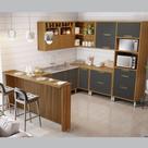 Cozinha Imperatriz Gourmet Canto 09 Peças Ripado em MDF Nesher