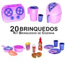 Cozinha Infantil Air Fryer Fogão Panela Comida Prato 20pç