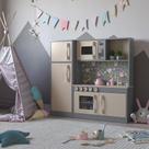Cozinha Infantil Baby Diana Cinza Completa Refrigerador Desmontada Mdf Cozinha Infantil Baby Diana Cinza Completa Refrigerador Desmontada Mdf