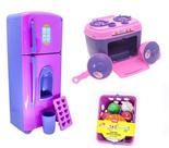 Cozinha Infantil Brinquedo Menina Geladeira Forno Cestinha Cozinha Infantil Brinquedo Menina Geladeira Forno Cestinha
