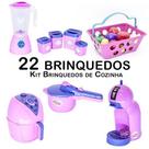 Cozinha Infantil Cafeteira Air Fryer Panela Mercado 22pç
