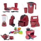 Cozinha Infantil Chef Vermelho Air Fryer Batedeira Jarra 23p Cozinha Infantil Chef Vermelho Air Fryer Batedeira Jarra 23p