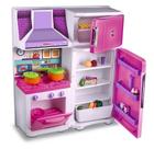Cozinha Infantil com Fogão Geladeira e Coifa - Rosa