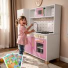 Cozinha Infantil com Geladeira Kit Livro Educativo