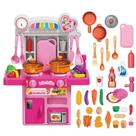 Cozinha Infantil Completa Acessórios Brinquedo com Som e Luz Torneirinha Sai Água