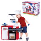 Cozinha Infantil Completa Classic De Menino Grande Pia Geladeira Fogão Brinquedos Cotiplás
