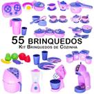 Cozinha Infantil Completa Eletro Jogo Panela Frutinhas 55pç