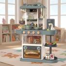 Cozinha Infantil Completa Pia Painel Musical Vapor Som Lousa