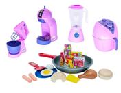 Cozinha Infantil Eletro Frigideira Ovo Panelas Talheres 23pç