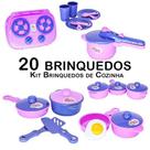 Cozinha Infantil Jogo Panela Fogão Copo Prato Talher 20pç Cozinha Infantil Jogo Panela Fogão Copo Prato Talher 20pç