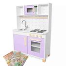 Cozinha Infantil Lilás com Pia Fogão e Microondas
