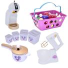 Cozinha Infantil Menina Kit Brinquedo Cafeteira Mercado 20pç