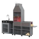 Cozinha Infantil Mini Chefe Churrasqueira Com LED