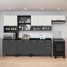 Cozinha Itatiaia Midi Pop Art i3 - 6 Peças - Grafite/Branco