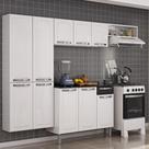 Cozinha Itatiaia Rose em Aço 10 portas com Tampo Cor Branco com Preto