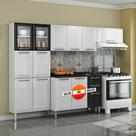 Cozinha Itatiaia Tarsila Compacta 3 Pecas 2 Vidros Branco / Preto