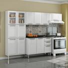 Cozinha Itatiaia Tarsila Compacta 4 Pecas 2 Vidros Branco Paneleiro 80 cm
