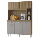 Cozinha Kit Duda 120cm Damasco Ripado Off White- Poquema