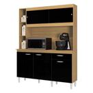 Cozinha Kit Duda 140 Cm Damasco Preto - Poquema