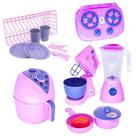 Cozinha Menina Brinquedo Fogão Air Fryer Liquidificador 16p Cozinha Menina Brinquedo Fogão Air Fryer Liquidificador 16p