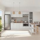 Cozinha Modulada 10 Peças com Tampo e Cristaleira e Ilha Marselha CabeCasa MadeiraOriginals