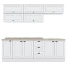 Cozinha Modulada 11 Pecas 240 cm CE381 Americana Branco Calcare Henn